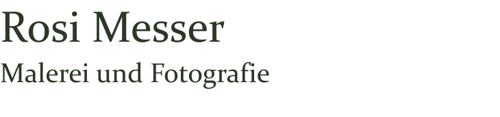 Rosi Messer Malerei und Fotografie